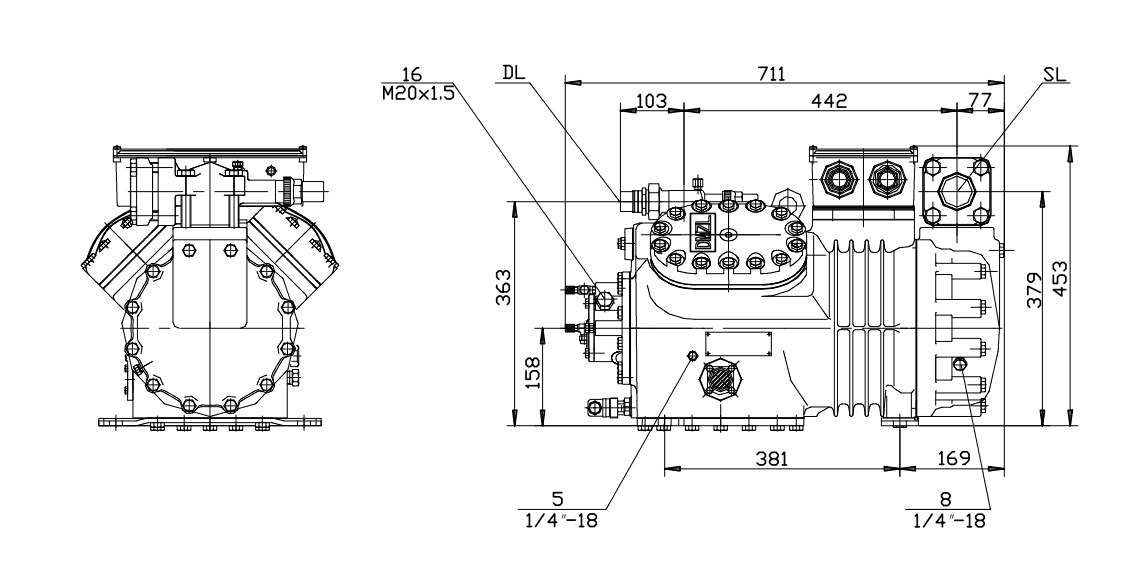 Compresseur &agrave; piston 15-30HP 