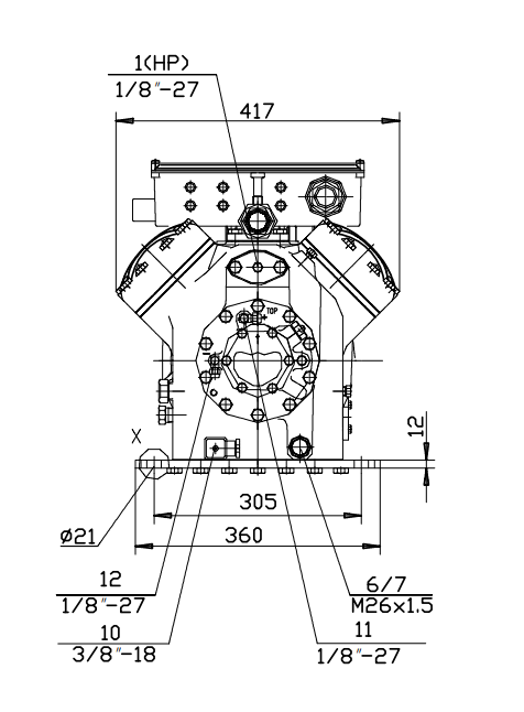 Compresseur &agrave; piston 15-30HP 
