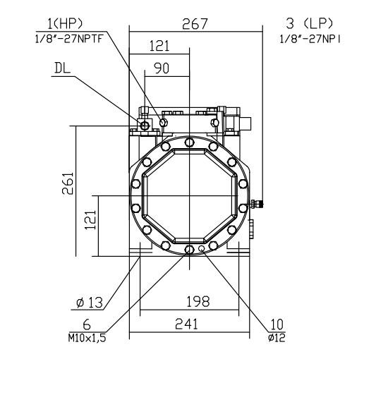 Compresseur semi-hermétique DMZL 2 cylindres R404A/R22
